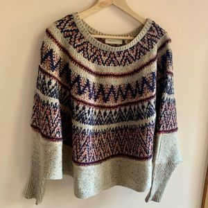Sleeping on snow midland fair isle poncho sweater
